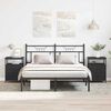 vidaXL Nattbordskap 2 pcs Svart Eik 34 x 35,5 x 50 cm Konstruert tre