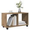 vidaXL Rulleskap artisan eik 72x33x42,5 cm konstruert tre