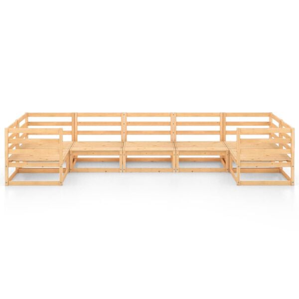 vidaXL Hagesofagruppe 7 deler heltre furu