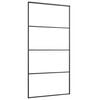 vidaXL Skyved&oslash;r aluminium og ESG-glass 102,5x205 cm svart