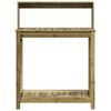 vidaXL Pottebord med hyller 82,5x50x109,5 cm impregnert furu