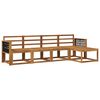 vidaXL Utend&oslash;rs sofa-sett 5 pcs Naturlig Solid akasietre