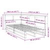 vidaXL Seng med bokhylle uten madrass voksbrun 90x200 cm heltre furu