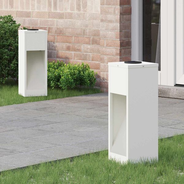 vidaXL Solcelle LED Stibelys 2 pcs Hvit Kaldvalset stål