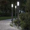 vidaXL Pullertlamper med sensor og stikkontakt 3 stk 110 cm rustfritt st&aring;l IP44