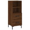 vidaXL Highboard brun eik 34,5x34x180 cm konstruert tre