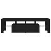 vidaXL TV-benk med LED-lys svart 140x36,5x40 cm
