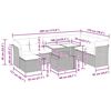 vidaXL Hagesofaer med puter 9 deler svart polyrotting akasie