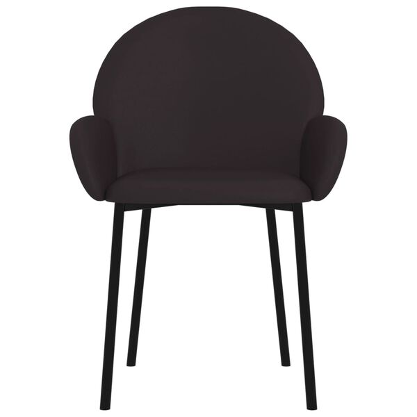 vidaXL Spisestoler 2 stk svart kunstskinn