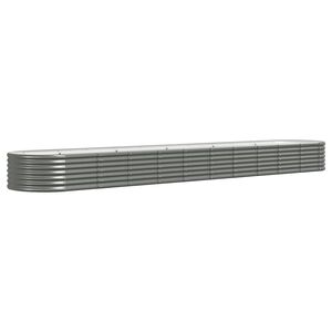 vidaXL H&oslash;ybed galvanisert st&aring;l 440x80x36 cm gr&aring;