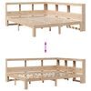 vidaXL Seng med bokhylle uten madrass 140x200 cm heltre furu