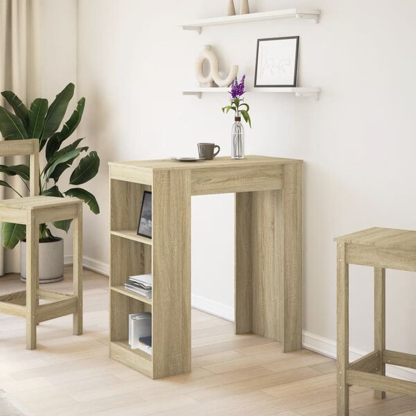 vidaXL Barbord med stativer sonoma eik 95x47x103,5 cm konstruert tre