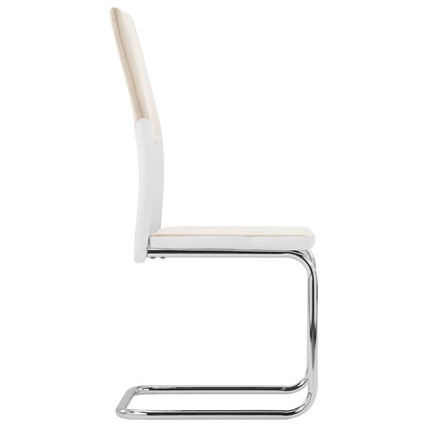 vidaXL Frittbærende spisestoler 2 stk cappuccino kunstig skinn