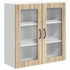 vidaXL Vegghylle LUCCA Sonoma eik 80 x 31 x 80 cm Konstruert tre