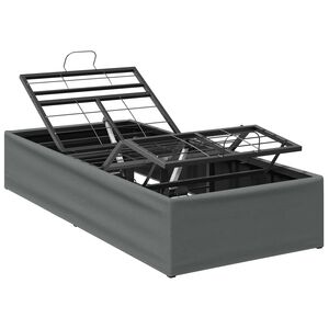 vidaXL Elektrisk Justerbar Seng Ramme M&oslash;rkegr&aring; 200 x 80 x 33,5 cm St&aring;l