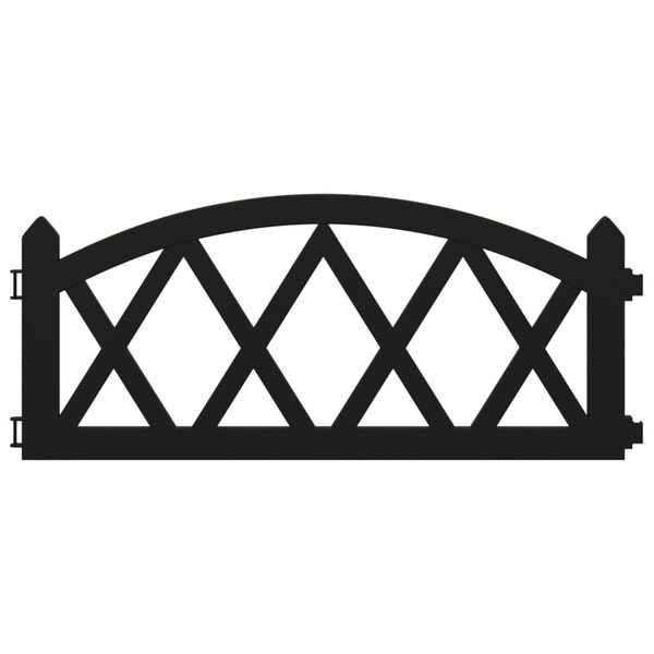 vidaXL Plenkanter 17 stk svart 10 m PP