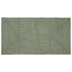 vidaXL Omr&aring;detepper Rektangul&aelig;r Olivengr&oslash;nn 80 x 150 cm Jute