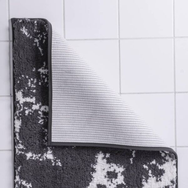 RIDDER Baderomsmatte Marmor grå-hvit 90x60 cm
