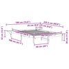 vidaXL Sengestamme med Sidebord Vokset Brun 140 x 220 cm Massiv furu