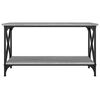 vidaXL Salongbord grå sonoma 80x45x45 cm konstruert tre og jern