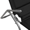 vidaXL Foldbare solsenger 2 stk svart tekstilene pulverlakkert st&aring;l