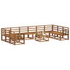 vidaXL Utend&oslash;rs sofa-sett 11 pcs Naturlig Solid akasietre
