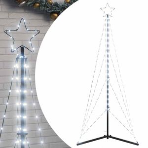 vidaXL LED Juletre 363 LEDs Kald Hvit 182 cm