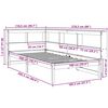 vidaXL Seng med bokhylle uten madrass hvit 100x200 cm heltre furu