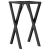 vidaXL Ben for spisebord X-ramme 40x40x73 cm st&aring;l