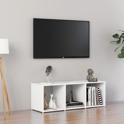 vidaXL TV-benk hvit 107x35x37 cm sponplate