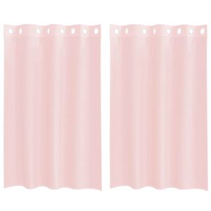vidaXL Voilegardiner med grommets 2 stk lyserosa 140x175 cm