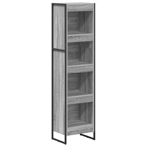 vidaXL Bokskap 40 x 30 x 155 cm Konstruert tre Gr&aring; Sonoma