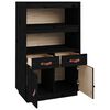 vidaXL Highboard svart 67x40x108,5 cm heltre furu