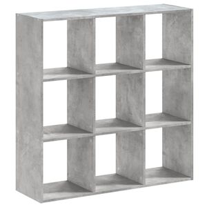 vidaXL Bokhylle betonggr&aring; 102x32x102 cm konstruert tre
