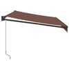 vidaXL Manuell uttrekkbar markise brun 350x250 cm