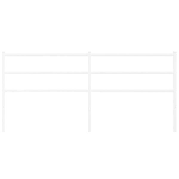 vidaXL Utskiftbar sengegavl i metall hvit 180 cm