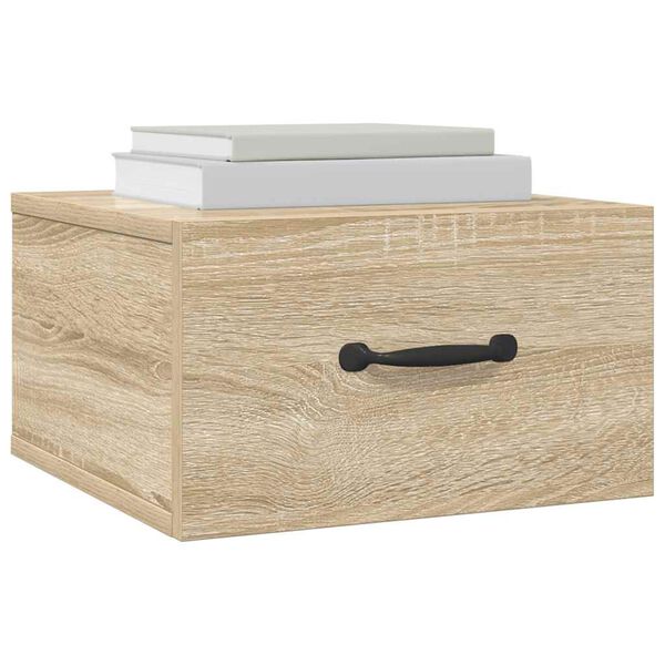vidaXL Veggmontert nattbord 2 stk sonoma eik 35x35x20 cm