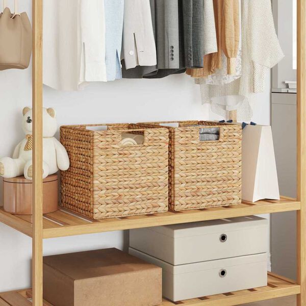 vidaXL Oppbevaringskurver 2 pcs Naturlig 28 x 28 x 28 cm Vannhyasint