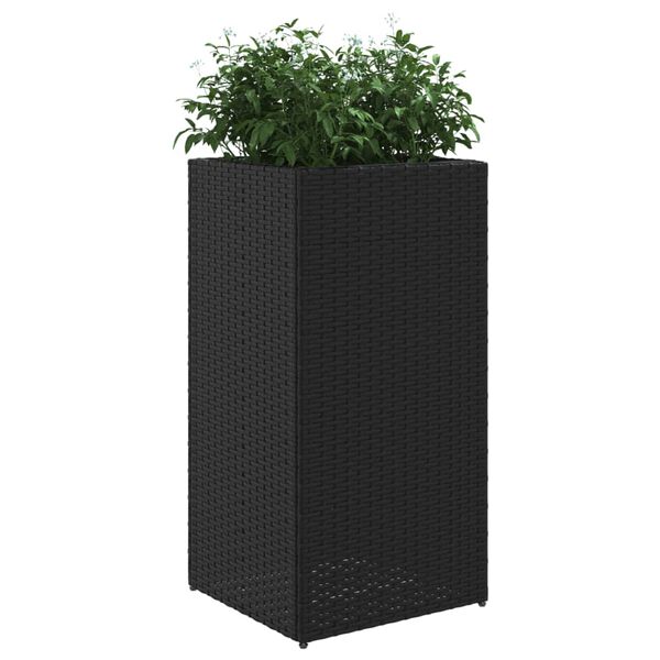 vidaXL Plantekasser 2 stk svart 40x40x80 cm polyrotting