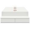 vidaXL Seng med lagring med skuff Hvit 100 cm Konstruert tre