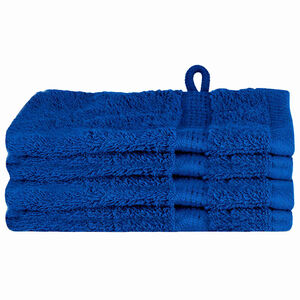 vidaXL Gjesth&aring;ndkle SOLUND 4 pcs Bl&aring; 15 x 21 cm 550 gsm