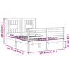 vidaXL Sengeramme med hodegavl hvit 140x200 cm heltre