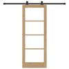 vidaXL Skyvedør ORKDAL Naturlig og svart 78 x 202 cm