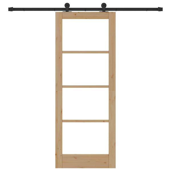 vidaXL Skyvedør ORKDAL Naturlig og svart 78 x 202 cm