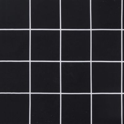 vidaXL Pallepute svart rutemønster 60x60x8 cm oxford stoff