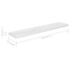 vidaXL Flytende vegghyller 4 stk h&oslash;yglans hvit 120x23,5x3,8 cm MDF