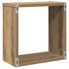 vidaXL Vegghyller kube 6 stk artisan eik 30x15x30 cm konstruert tre