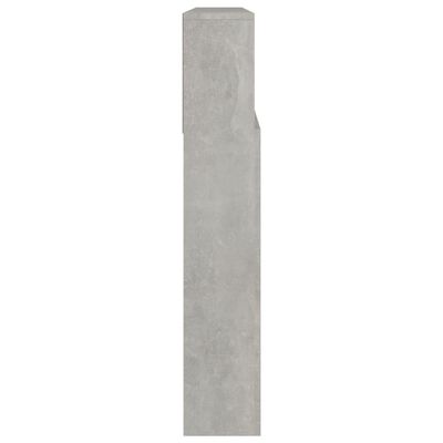 vidaXL Sengegavlskap betonggrå 220x19x103,5 cm