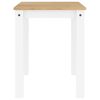vidaXL Spisebord Panama hvit 112x60x75 cm heltre furu