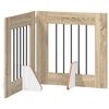 vidaXL Foldbar hundegitter med stativer 2 pcs Sonoma eik 120,5 cm